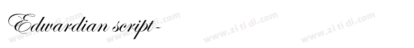Edwardian script字体转换 Edwardian script字体转换